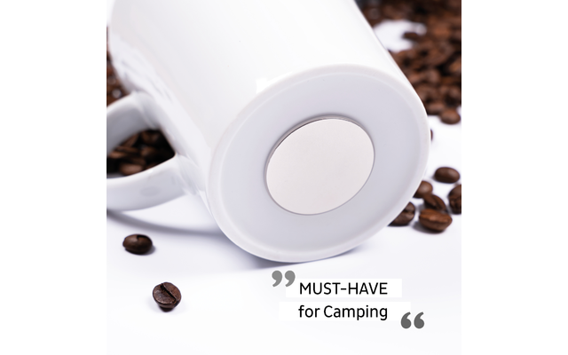 silwy® porcelain magnetic cups camping set of 2 incl. metal nano gel pads (0.27 l)
