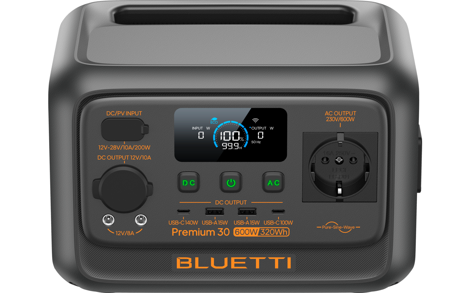 Produktbild Bluetti Premium 30 V2 Powerstation mit USV-Funktion 320 Wh 600 W 1