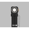 Kleine schwarze Taschenlampe mit rundem Licht und Metallclip