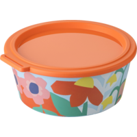 Koziol kom met deksel Nora Box 1.3 liter Blooms sweet blue dark coral