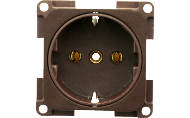  Inprojal system 10.000 grounding plug SCHUKO socket brown