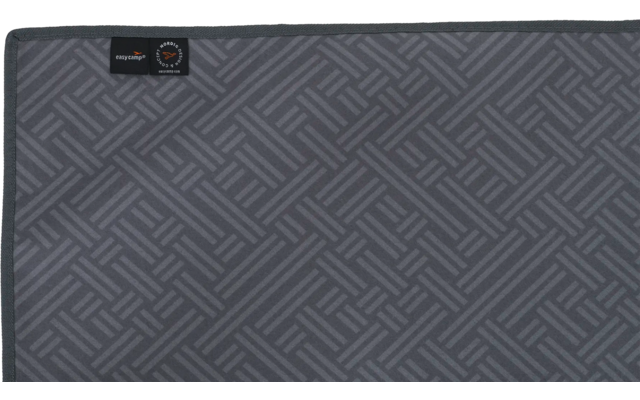 Dunkelgrauer Teppich mit geometrischem Muster