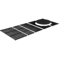 Enders Switch Grid Hyde 6 Grillrost emailliertes Gusseisen mit herausnehmbarem Rundelement 42 x 96 cm