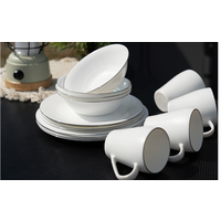 Berger Silenza verre opalin Set de vaisselle 16 pcs. pour 4 personnes