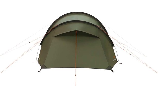 Grünes Campingzelt auf weißem Hintergrund