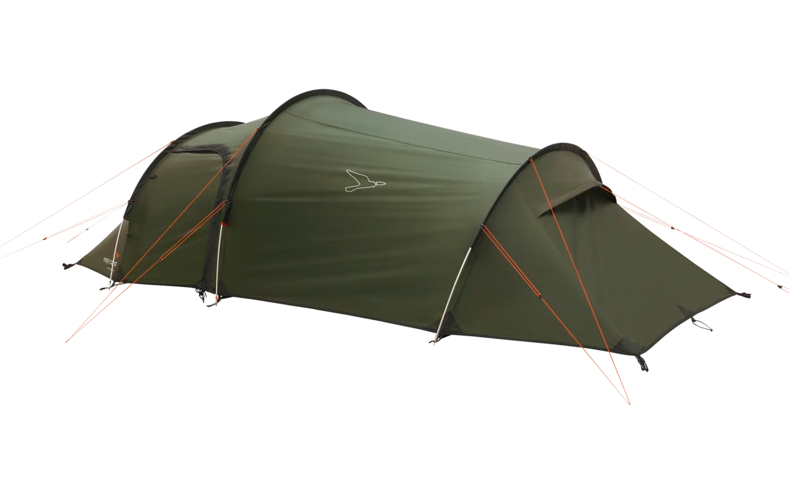 Groen tunnelvormig tent op witte achtergrond