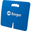 Blauwe knielkussen met handvat en ARO Berger-logo