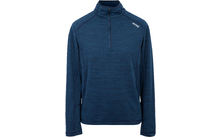 Blauer Pullover mit Reißverschluss vorne und langem Arm