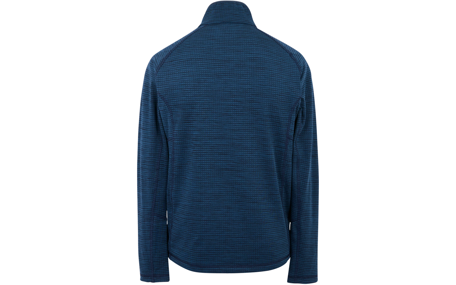 Dunkelblaue Jacke von hinten mit Reißverschluss