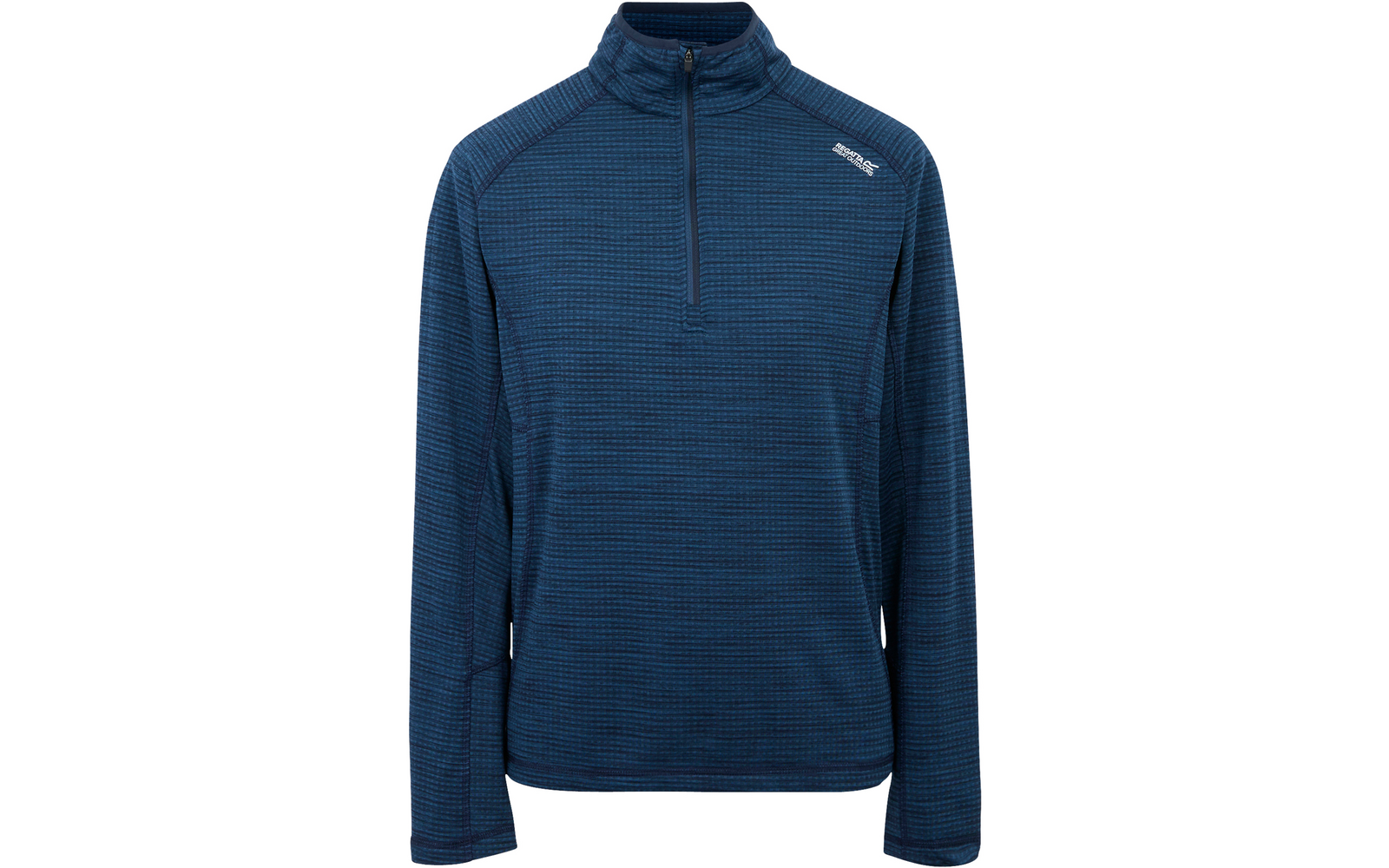 Blauer Pullover mit Reißverschluss vorne und langem Arm