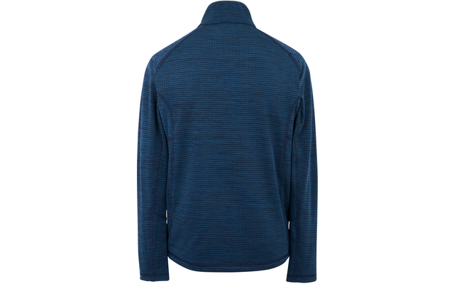 Dunkelblaue Jacke von hinten mit Reißverschluss
