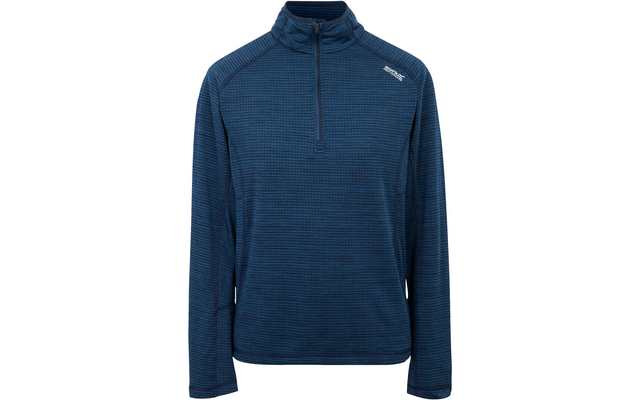 Blauer Pullover mit Reißverschluss vorne und langem Arm