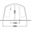 Tenda a tunnel gonfiabile Outwell Sunhill 5 Air a tre camere per 5 persone blu