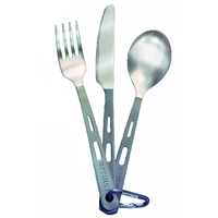 Optimus Titanium Cutlery Set 3 pieces silver