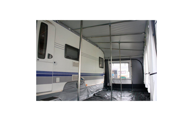 Brand additional poles for awnings and tents roof pole with hook and clamp steel 32 mm length 215 - 300 cm
