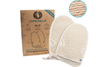 Chinchilla peeling handschoenen gemaakt van katoen en hennep 2-pack