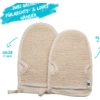 Chinchilla Peelinghandschuhe aus Baumwolle und Hanf 2er Pack