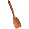 Holzküchenhelfer mit flacher, breiter Form und langem Griff