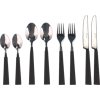 Berger Solona stainless steel cutlery set black 16 pcs. for 4 persons