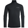Zwart sportshirt met lange mouwen, opstaande kraag en rits