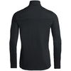 Zwart shirt met lange mouwen, gezien van achteren, zonder patronen of logo's