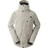 Beige Jacke mit Kapuze und mehreren Taschen