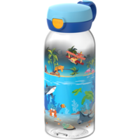 Mepal Campus Kinder-Trinkflasche mit Klappdeckel auslaufsicher 600 ml Tropical Ocean 