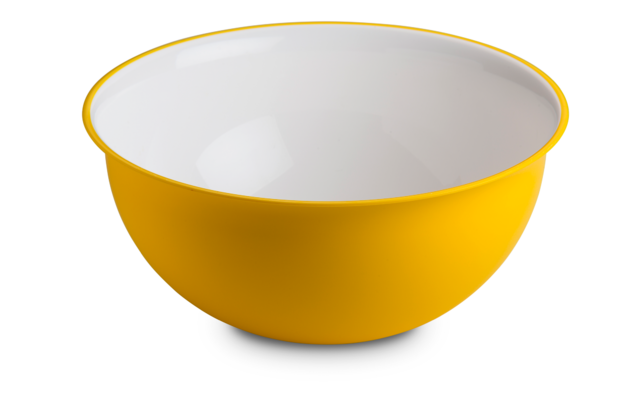 Omada Salatschüssel 32 cm 6,5 Liter weiß gelb