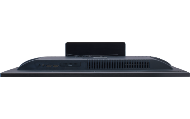 Dunkle elektronische Waage auf weißem Hintergrund