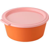 Koziol kom met deksel Nora Box 1,3 liter dark coral/sweet pink