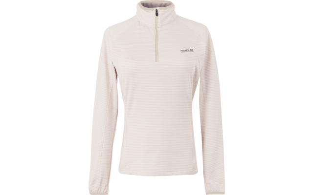 Weißes Damen-Sweatshirt mit kurzem Reißverschluss vorne