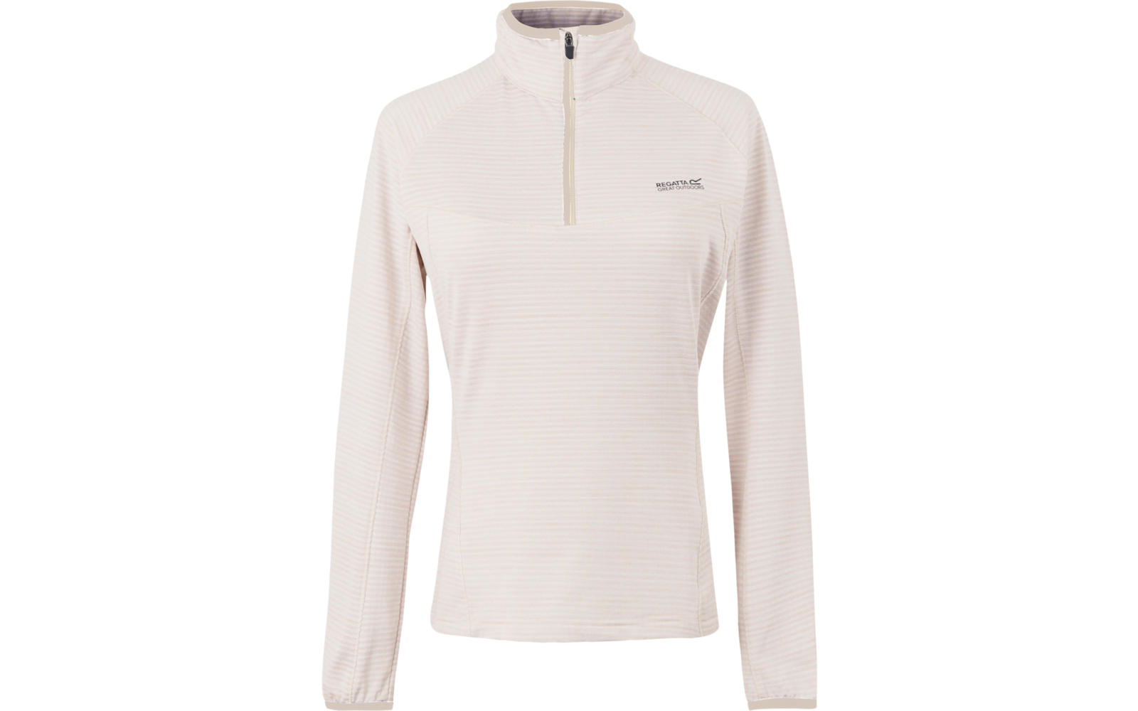 Weißes Damen-Sweatshirt mit kurzem Reißverschluss vorne