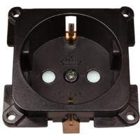 HABA socket outlet for caravan C-Line 230 V brown