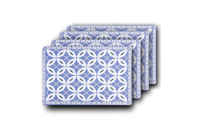 Westmark Arabesque Tischsets  4 Stück 43,5 x 28,5 cm blau