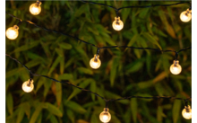 Guirlande lumineuse solaire 50 boules LED Berger