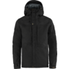 Schwarze Jacke mit Kapuze und Reißverschluss