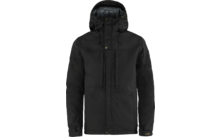 Schwarze Jacke mit Kapuze und Reißverschluss