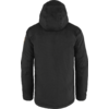 Schwarze Jacke mit Kapuze, Rückansicht