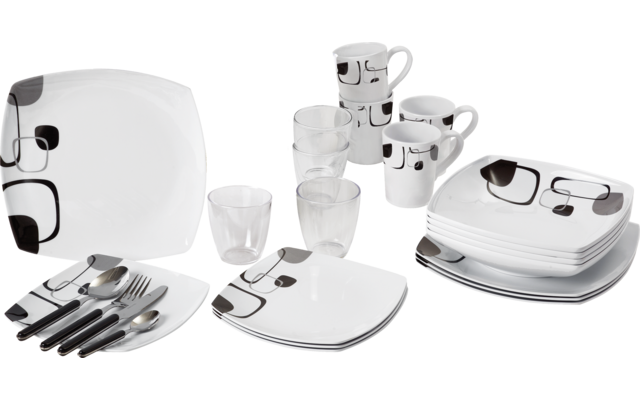 Produktbild Brunner All Inclusive Melamin Geschirrset Antirutsch, BPA-frei und bruchunempfindlich 36-teilig 1