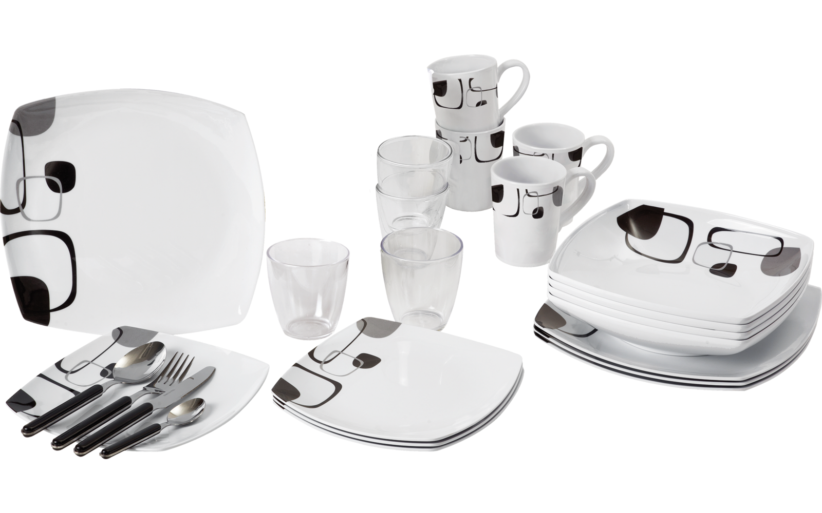 Produktbild Brunner All Inclusive Melamin Geschirrset Antirutsch, BPA-frei und bruchunempfindlich 36-teilig 1