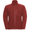 Rote Fleecejacke mit durchgehendem Reißverschluss, Stehkragen, einer Brusttasche mit Reißverschluss und zwei Seitentaschen