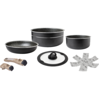  Brunner Pirate Spacemaster Topfset Aluminium inkl. Tragetasche 7-teilig &Oslash; 24 cm