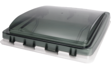477911 - Berger BrightSky Dachhaube mit Fliegengitter und Verdunkelungsrollo 40 x 40 cm Rauch