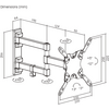 Kleine productafbeelding Berger Full-motion TV-muurbeugel voor 13 tot 42&rdquo; 1