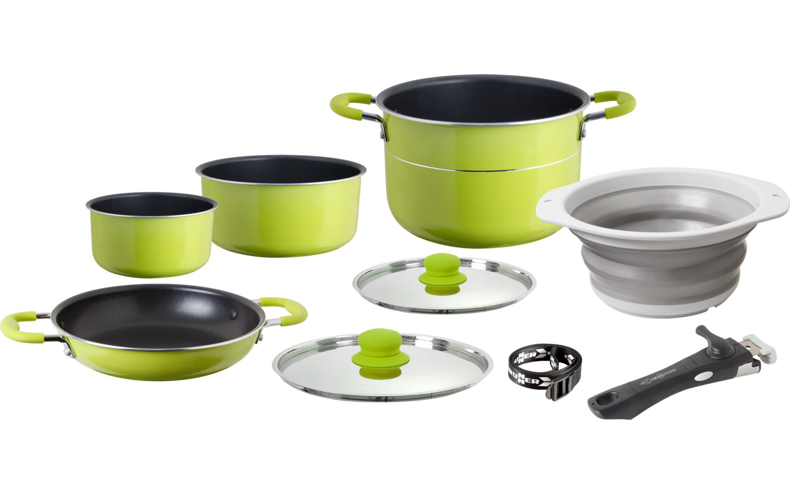 Produktbild Popote Juniper 8+1 Kochtopfset Aluminium stapelbar 1