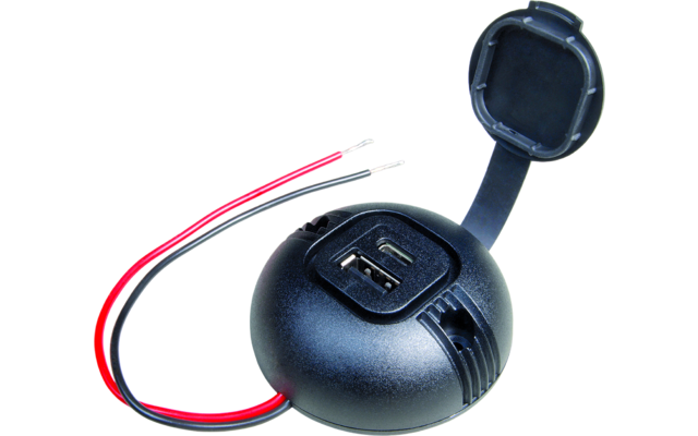 Pro car opbouw power USB-C/A dubbel stopcontact