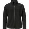 Veste polaire noire avec fermeture éclair et col montant sur fond blanc
