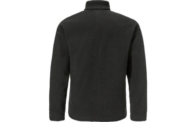 Vue arrière d'une veste noire avec un col montant