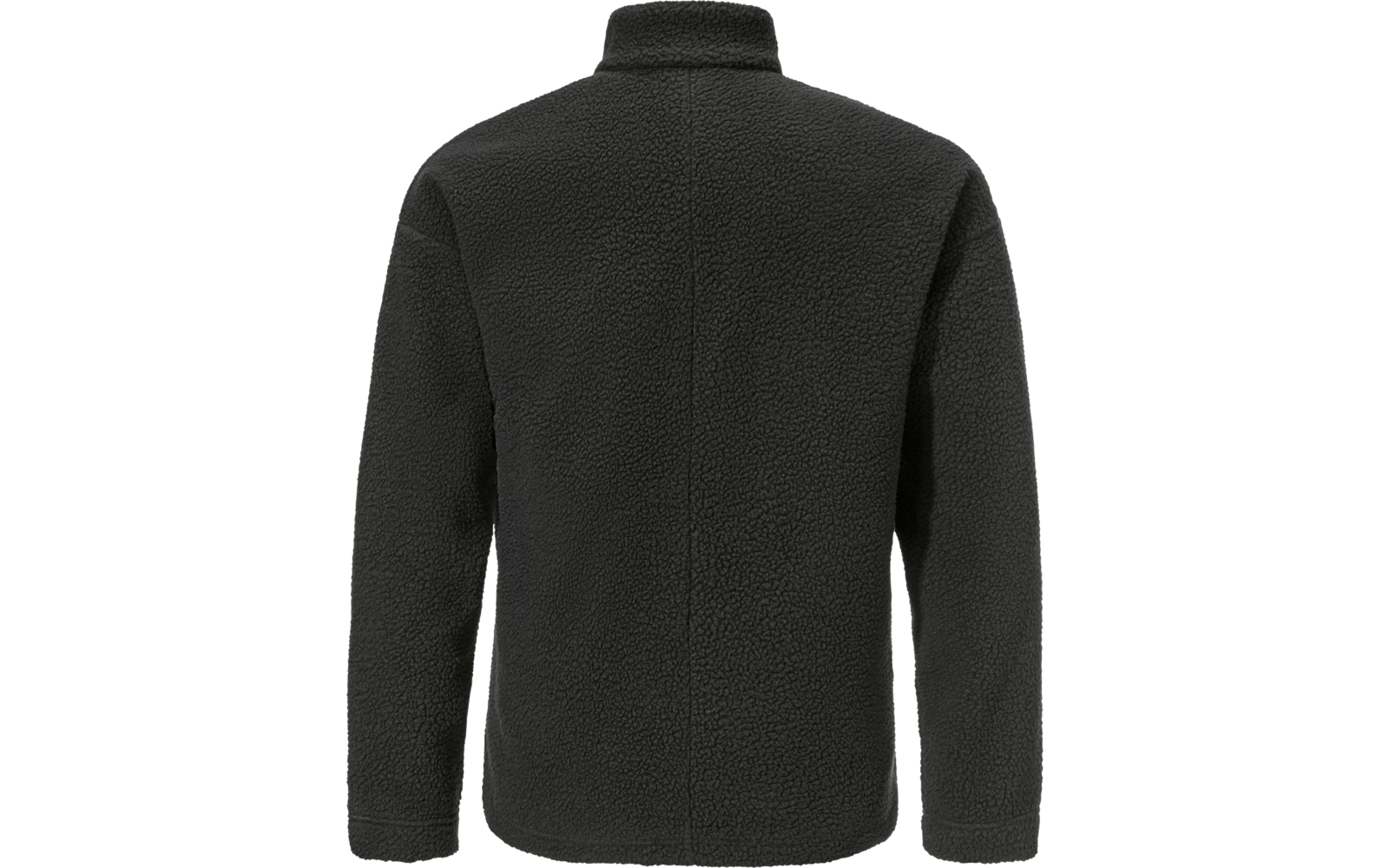 Vue arrière d'une veste noire avec un col montant