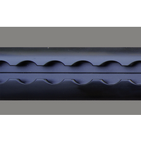 Halfronde aluminium montagerail (2000 x 50 x 11,5 mm) zwart geanodiseerd C35